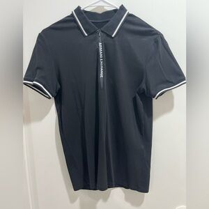 Armani Exchange Men's Polo Shirt with White Accents
